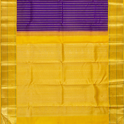 Violet And Yellow Kanchipuram Silk Saree For Wedding Wear PV NYC 1761