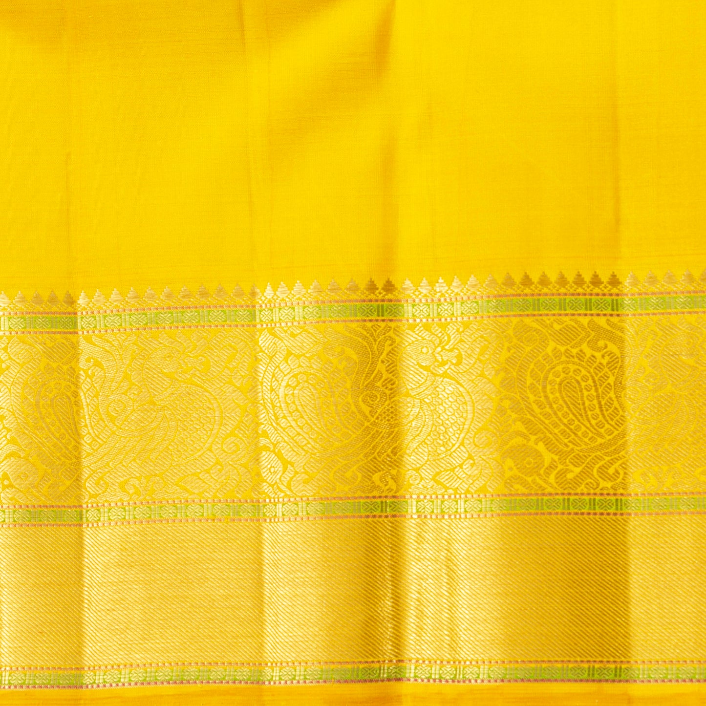 Violet And Yellow Kanchipuram Silk Saree For Wedding Wear PV NYC 1761