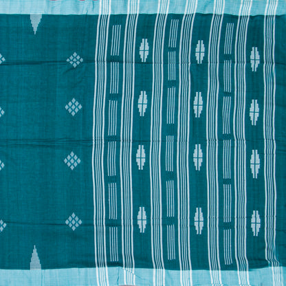 Blue Dhakai Jamdani Muslin Silk Saree For Party Wear PV MJ 169