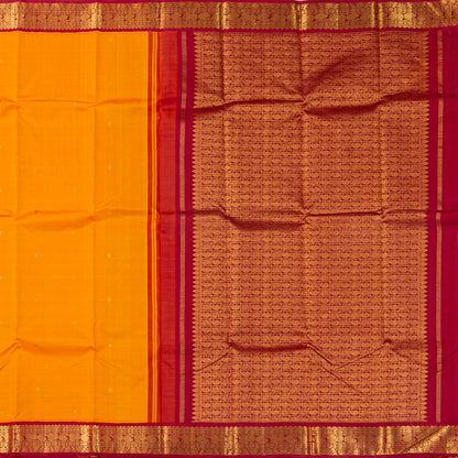 Yellow And Red Kanchipuram Silk Saree For Festive Wear PV NYC 1779 - Silk Sari - Panjavarnam PV NYC 1779