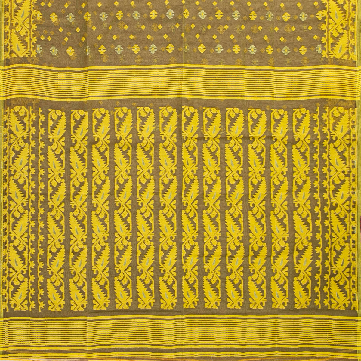 Green Dhakai Jamdani Muslin Silk Saree For Party Wear PV MJ 172
