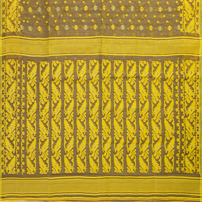 Green Dhakai Jamdani Muslin Silk Saree For Party Wear PV MJ 172