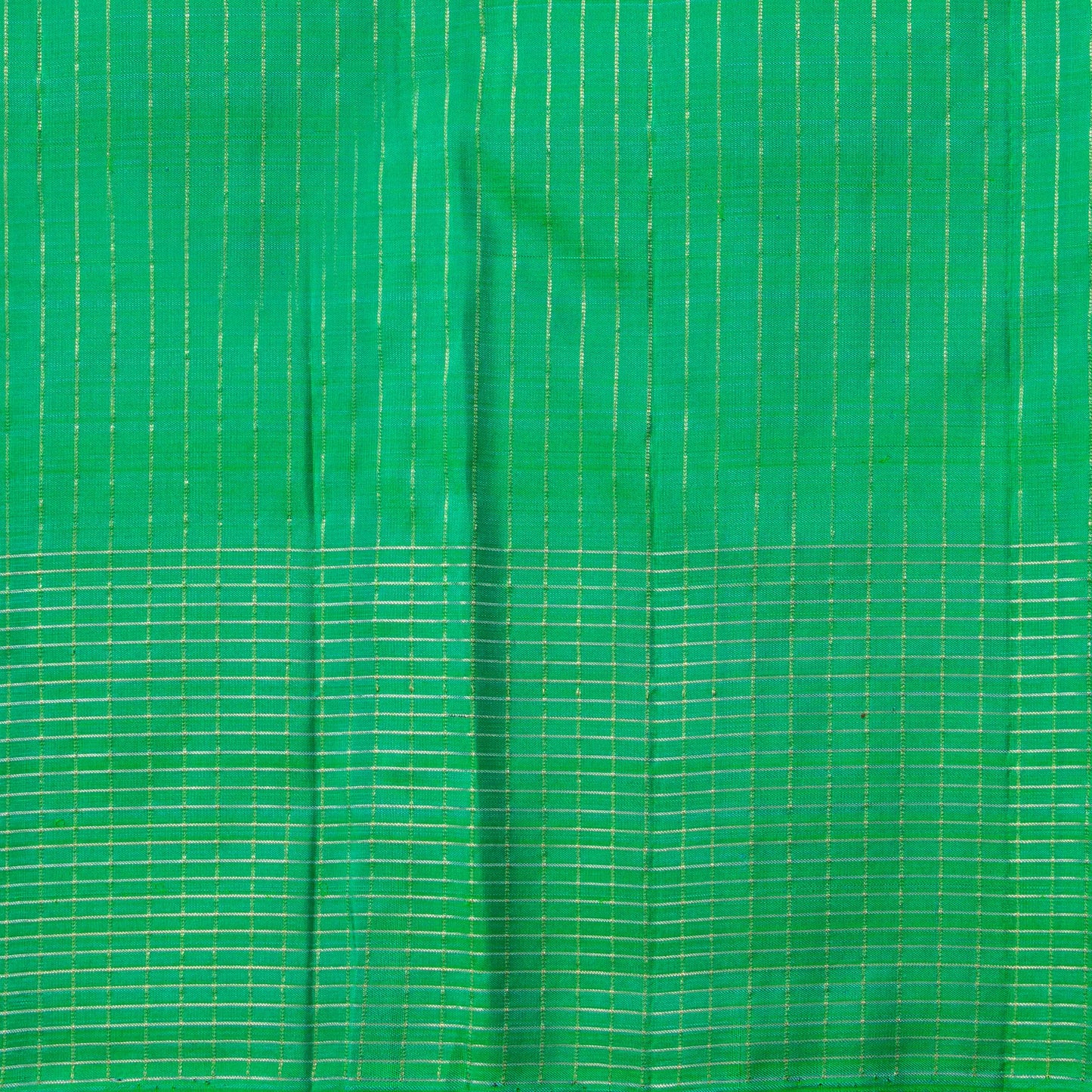 Blue And Green Kanchipuram Silk Saree With Zari Stripes For Wedding Wear PV NYC 1805