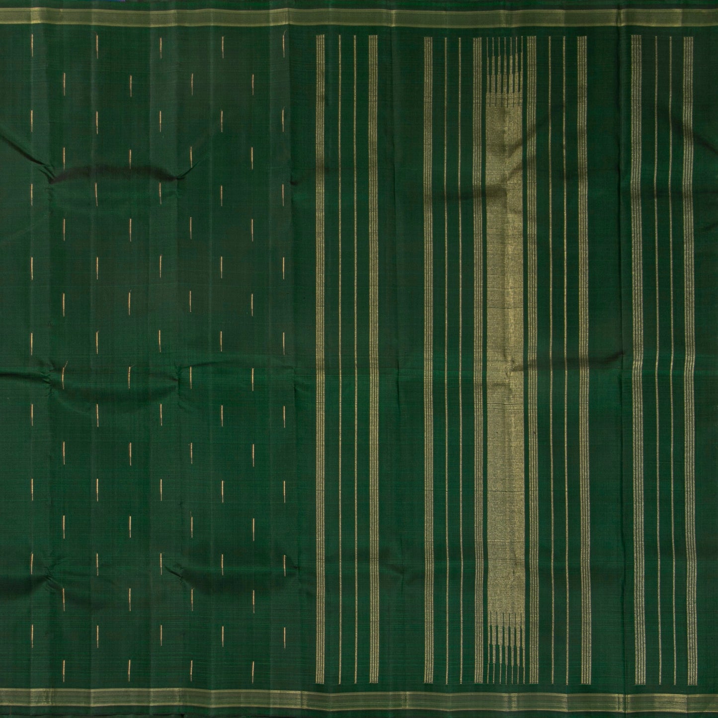 Green Kanchipuram Silk Saree For Festive Wear PV NYC 1850