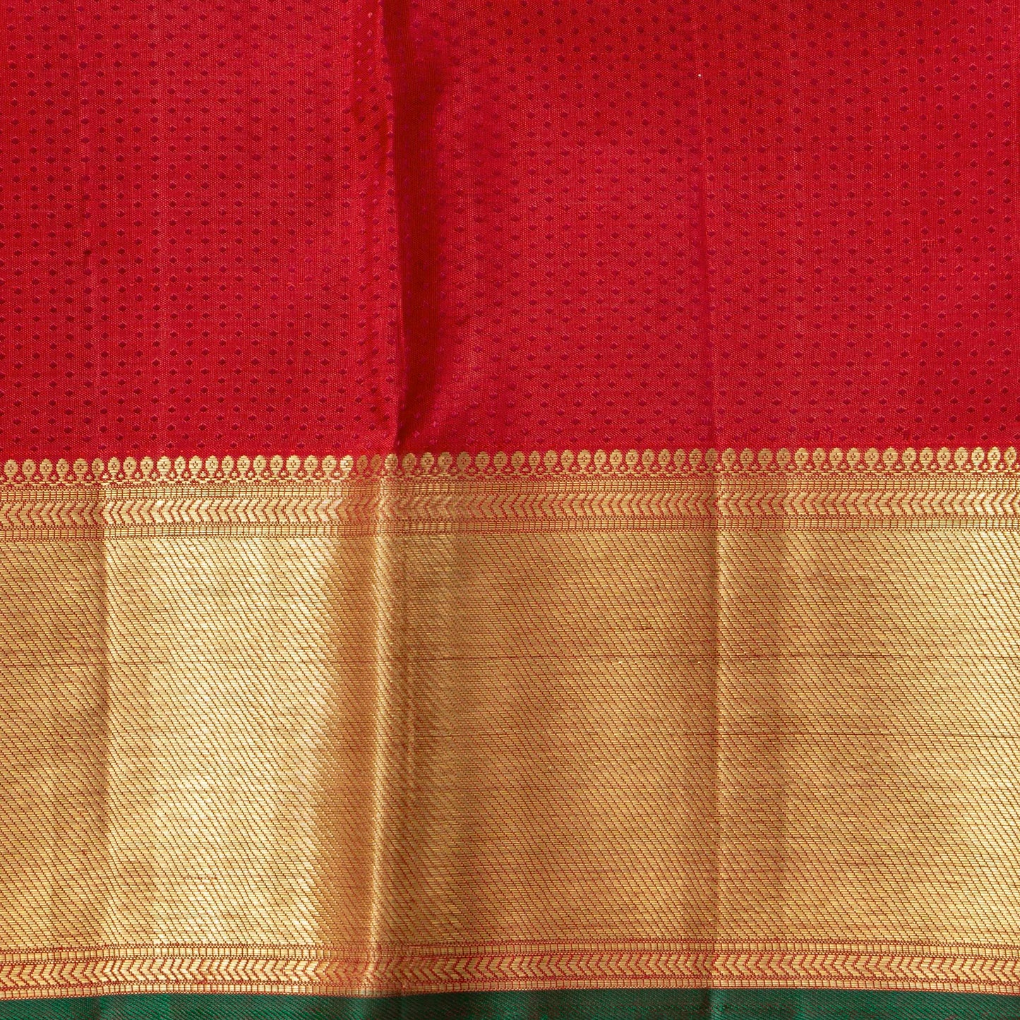 Red Kanchipuram Silk Saree For Wedding Wear PV NYC 1843
