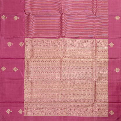 Pink Kanchipuram Silk Saree For Festive Wear PV NYC 1840