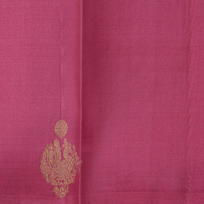 Pink Kanchipuram Silk Saree For Festive Wear PV NYC 1840