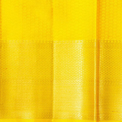 Violet And Yellow Kanchipuram Silk Saree With Zari Checks For Bridal Wear PV NYC 1762