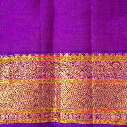 Beige And Purple Kanchipuram Silk Saree For Wedding Wear PV NYC 1924