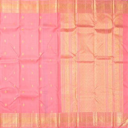 Pastel Pink Kanchipuram Silk Saree For Wedding Wear PV NYC 1786