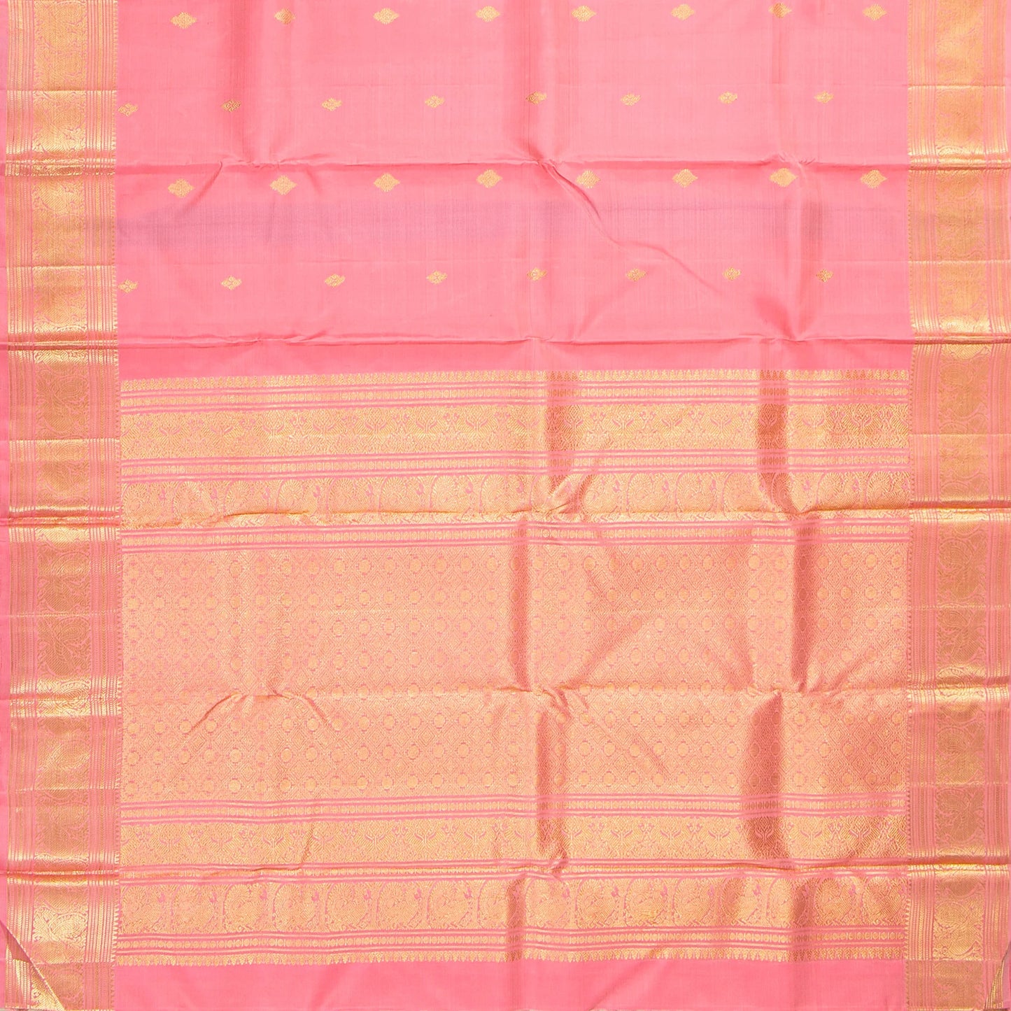 Pastel Pink Kanchipuram Silk Saree For Wedding Wear PV NYC 1786