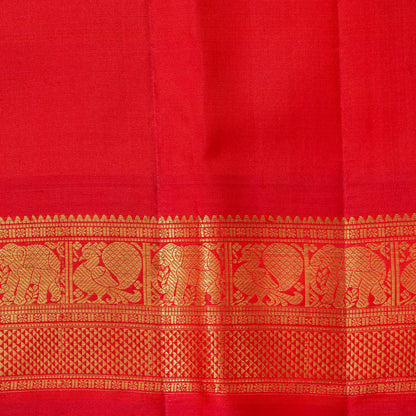 Blue And Red Kanchipuram Silk Saree For Festive Wear PV NYC 1846