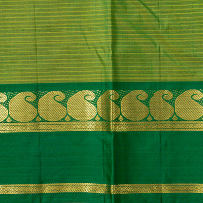 Brown And Green Kanchipuram Silk Saree For Festive Wear PV NYC 1862