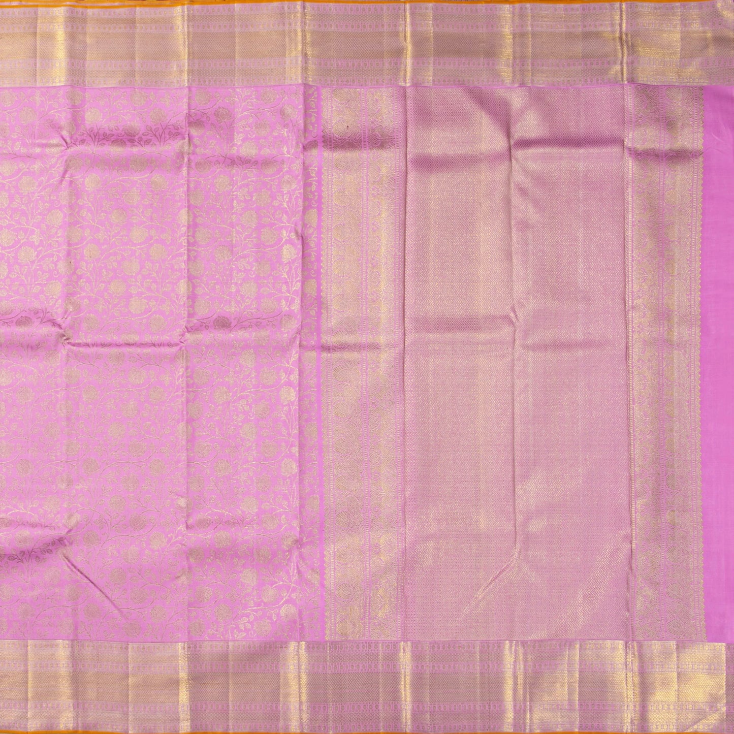 Pastel Mauve Kanchipuram Silk Saree For Bridal Wear PV NYC 1768