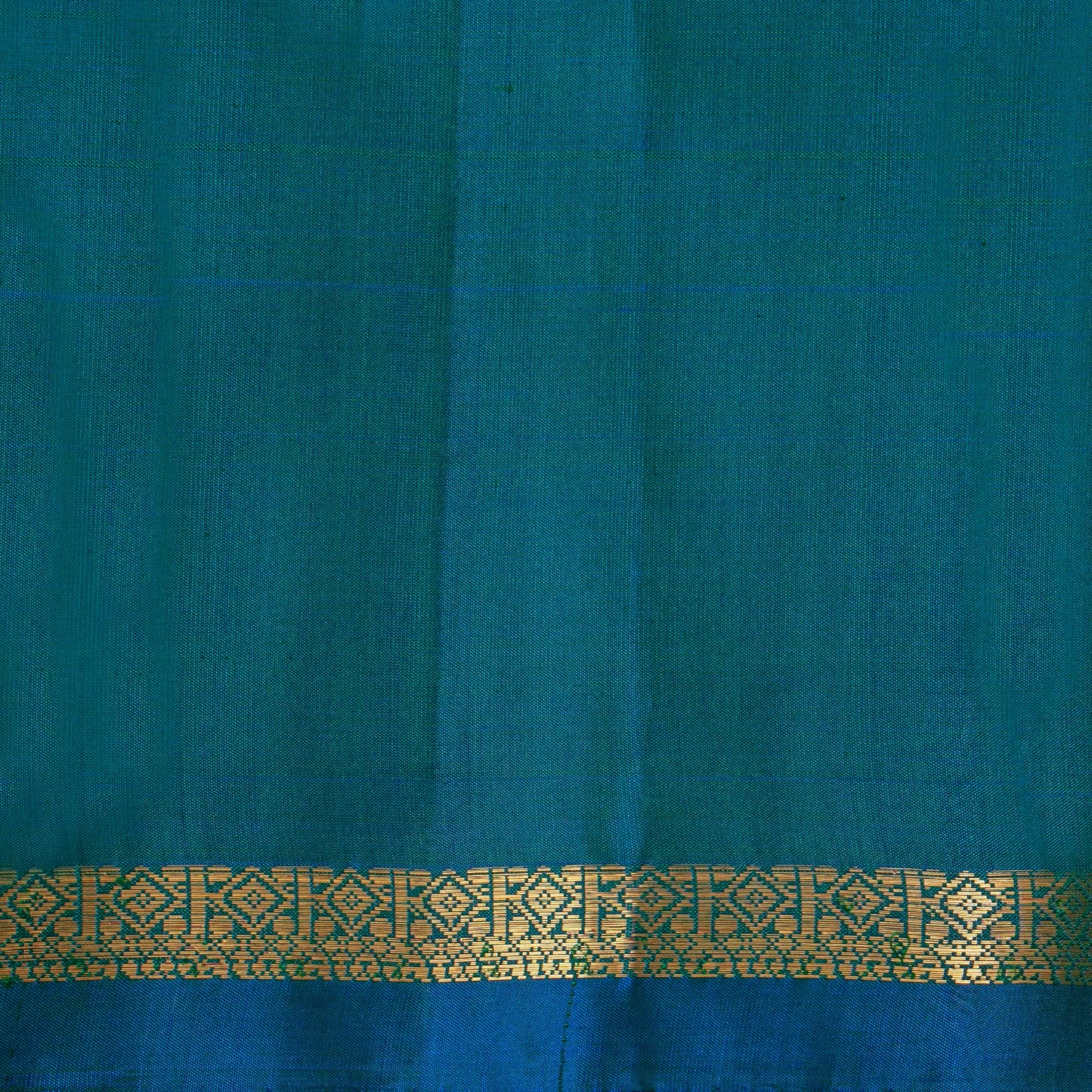 Brown And Teal Dual Shade Kanchipuram Silk Saree For Festive Wear PV NYC 1875
