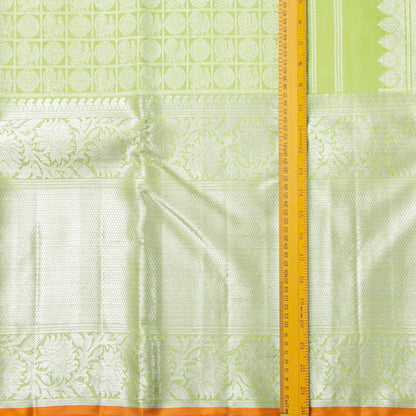 Pastel Green Kanchipuram Silk Saree For Festive Wear PV NYC 1902 - Silk Sari - Panjavarnam PV NYC 1902