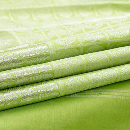 Pastel Green Kanchipuram Silk Saree For Festive Wear PV NYC 1902 - Silk Sari - Panjavarnam PV NYC 1902