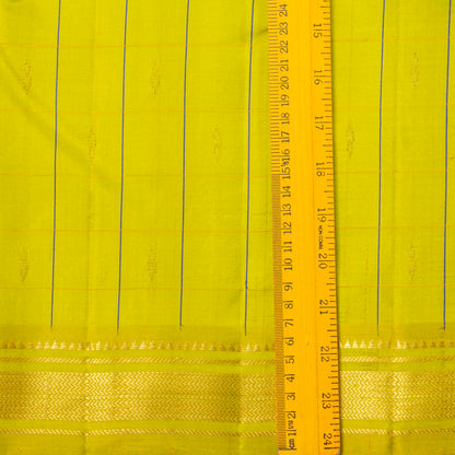 Light Green And Olive Kanchipuram Silk Saree For Festive Wear PV NYC 1861