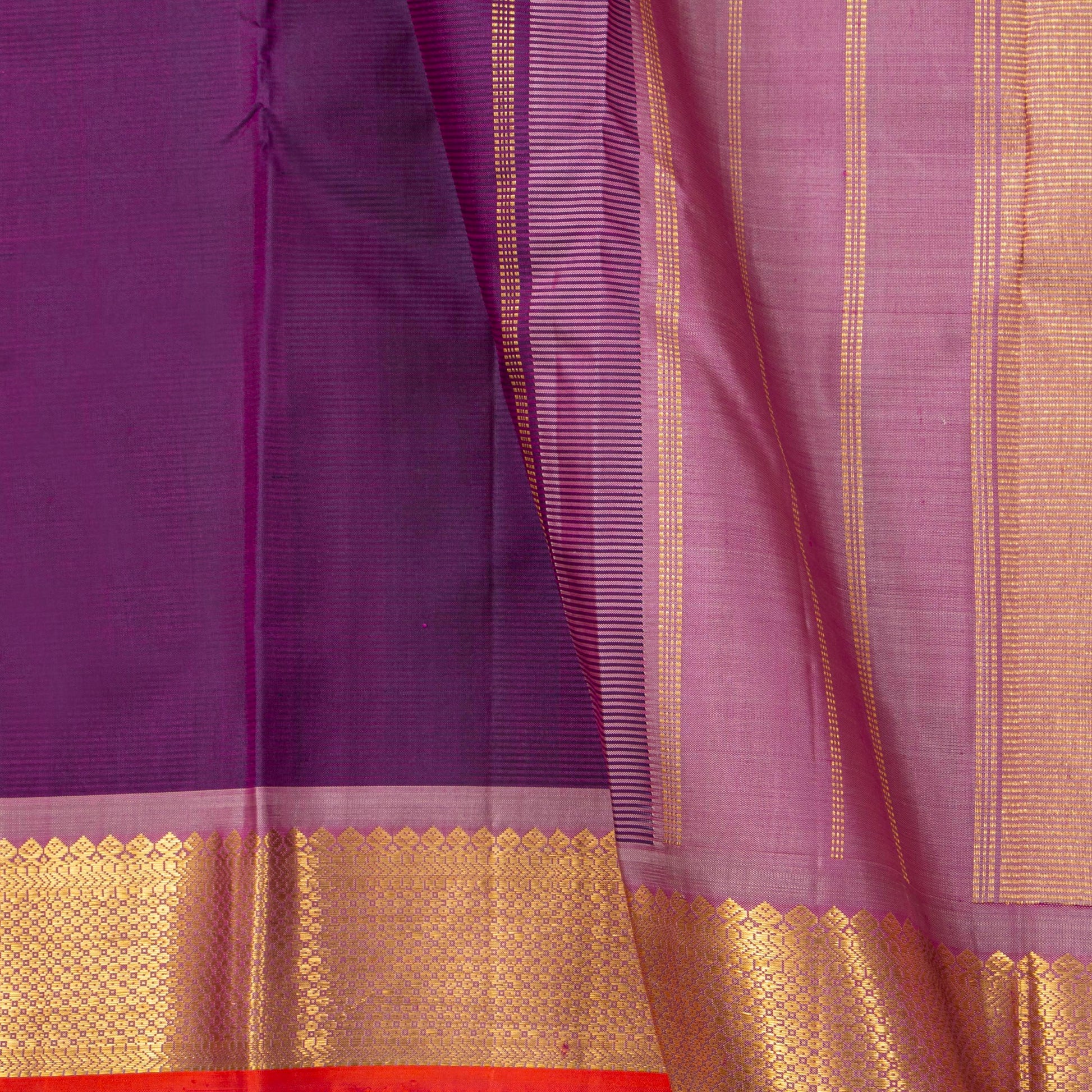 Purple And Pastel Pink Kanchipuram Silk Saree For Festive Wear PV NYC 1777 - Silk Sari - Panjavarnam PV NYC 1777