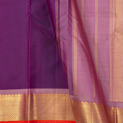 Purple And Pastel Pink Kanchipuram Silk Saree For Festive Wear PV NYC 1777 - Silk Sari - Panjavarnam PV NYC 1777