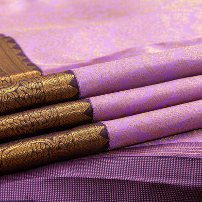 Lavender And Purple Kanchipuram Silk Saree For Bridal Wear PV NYC 1763 - Silk Sari - Panjavarnam PV NYC 1763