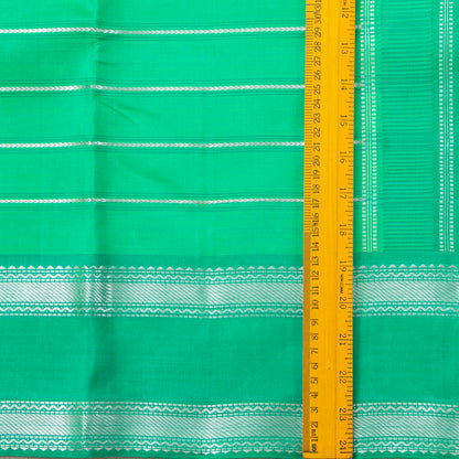 Green And Teal Kanchipuram Silk Saree For Festvie Wear PV NYC 1892