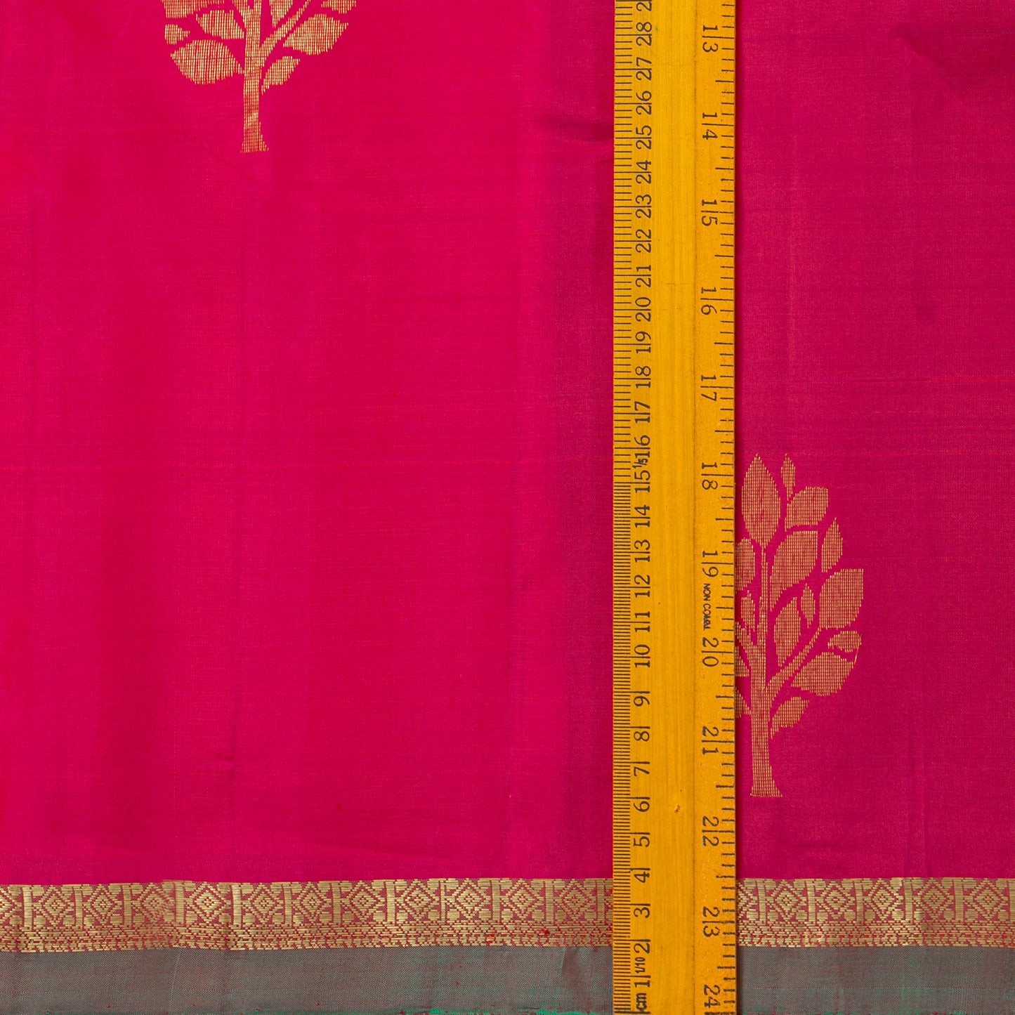 Pink And Green Kanchipuram Silk Saree For Festive Wear PV NYC 1874
