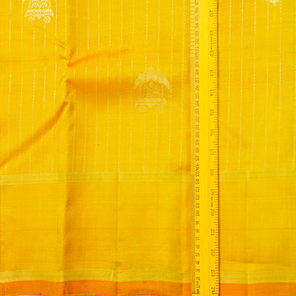 Yellow And Green Kanchipuram Silk Saree For Festive Wear PV NYC 1870