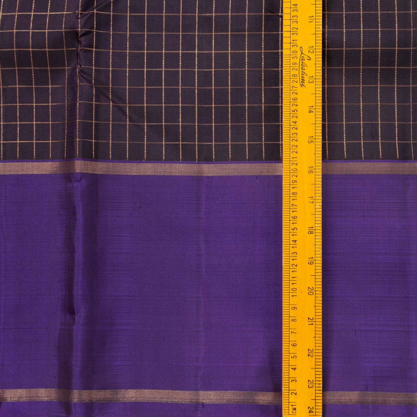 Brown And Violet Kanchipuram Silk Saree For Festive Wear PV NYC 1801