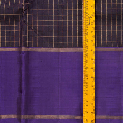 Brown And Violet Kanchipuram Silk Saree For Festive Wear PV NYC 1801