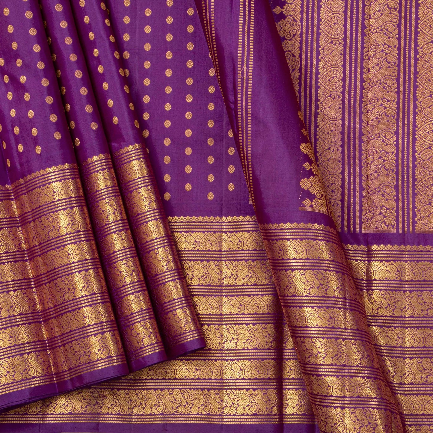Magenta Kanchipuram Silk Saree For Festive Wear PV NYC 1788