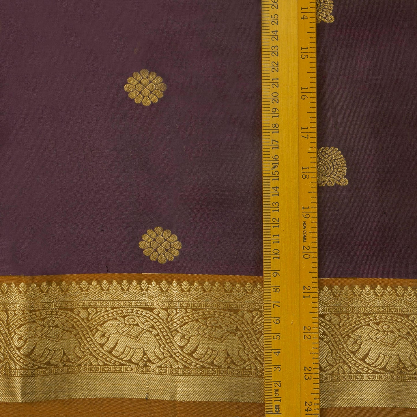 Brown And Mustard Kanchipuram Silk Saree For Festive Wear PV NYC 1744 - Silk Sari - Panjavarnam PV NYC 1744