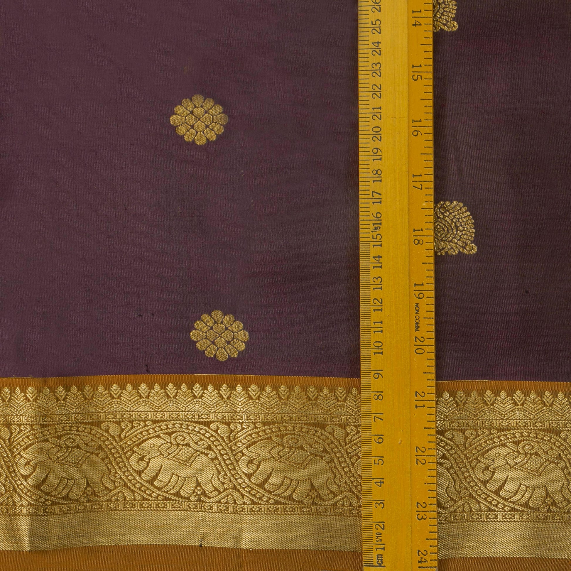 Brown And Mustard Kanchipuram Silk Saree For Festive Wear PV NYC 1744 - Silk Sari - Panjavarnam PV NYC 1744