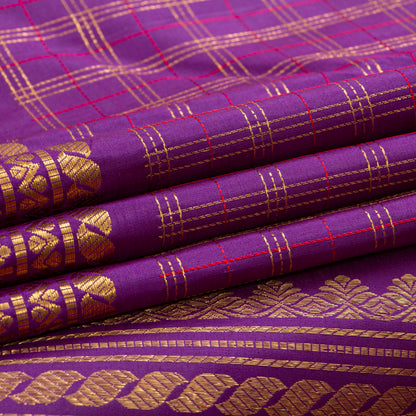Magenta Kanchipuram Silk Saree For Wedding Wear PV NYC 1771 - Silk Sari - Panjavarnam PV NYC 1771