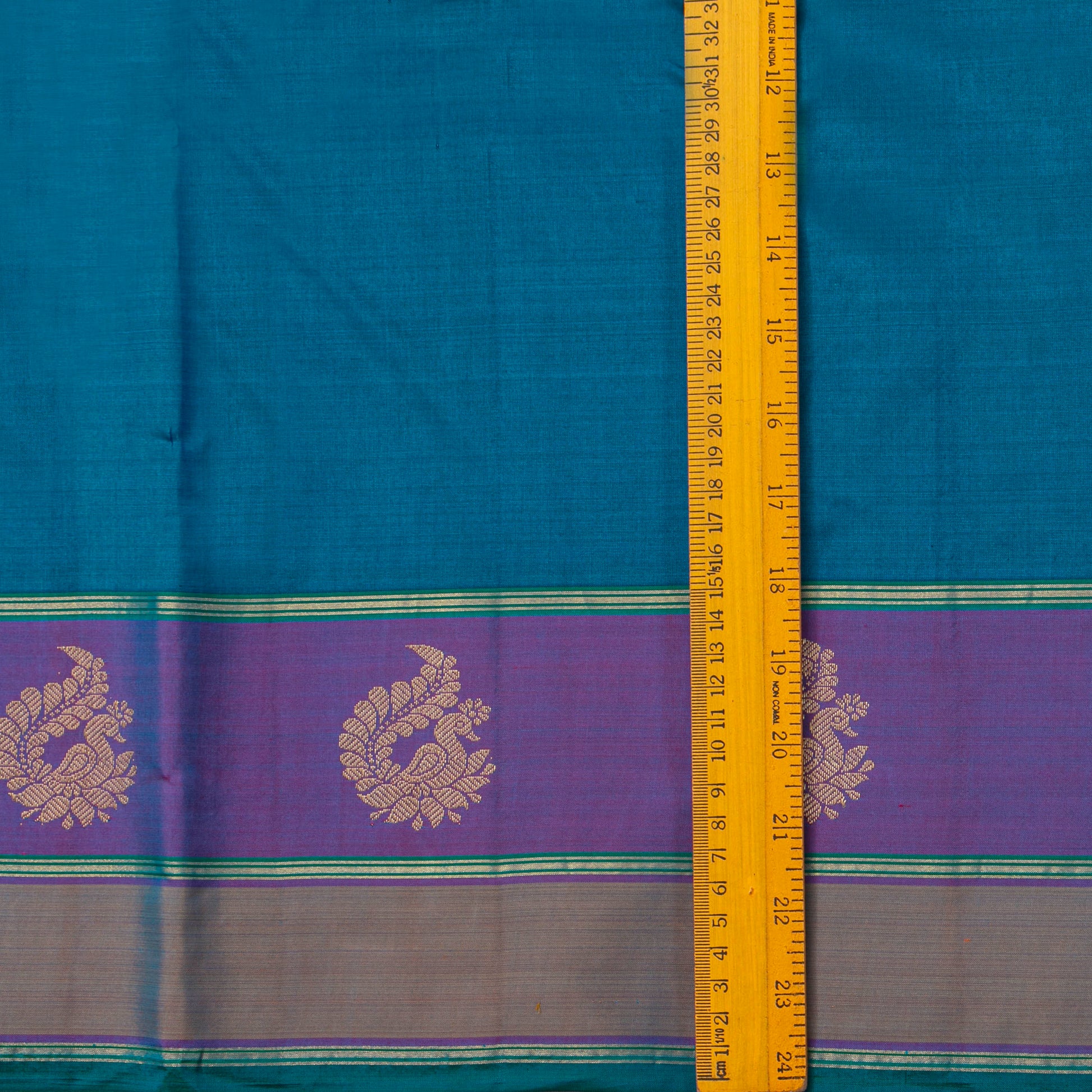 Blue And Maroon Kanchipuram Silk Saree For Festive Wear PV NYC 1820 - Silk Sari - Panjavarnam PV NYC 1820