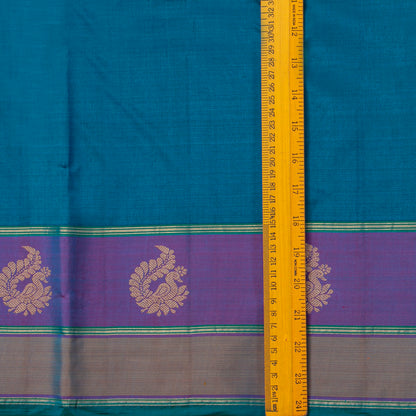 Blue And Maroon Kanchipuram Silk Saree For Festive Wear PV NYC 1820 - Silk Sari - Panjavarnam PV NYC 1820