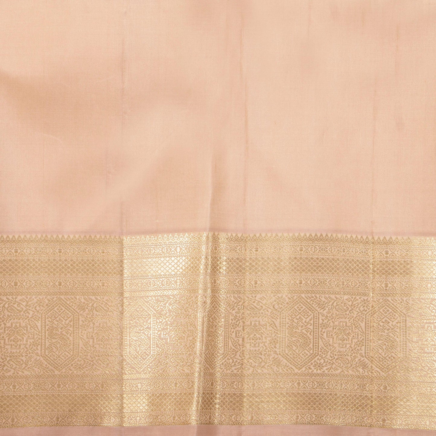 Off White Kanchipuram Silk Saree For Wedding Wear PV NYC 1883 - Silk Sari - Panjavarnam PV NYC 1883