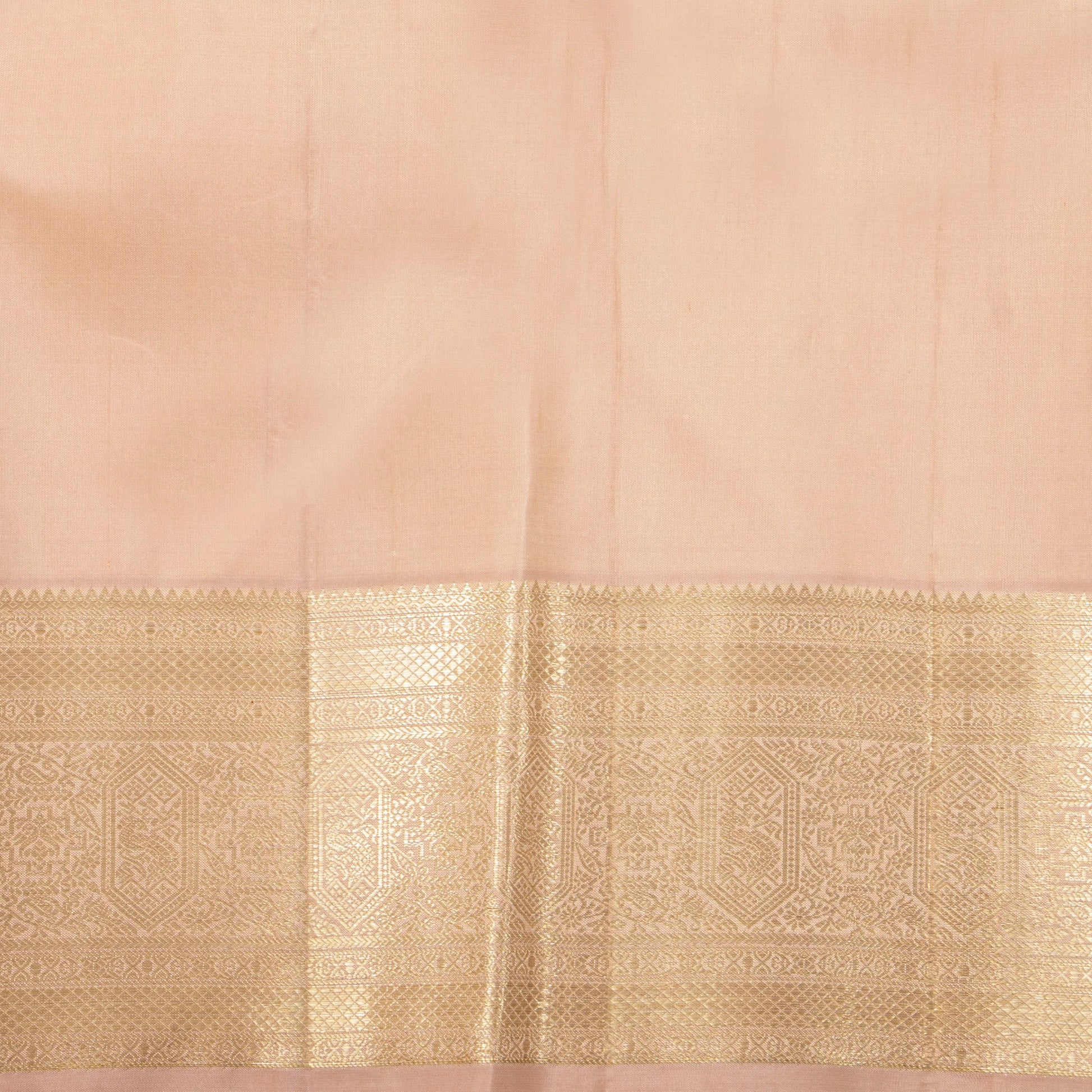 Off White Kanchipuram Silk Saree For Wedding Wear PV NYC 1883 - Silk Sari - Panjavarnam PV NYC 1883
