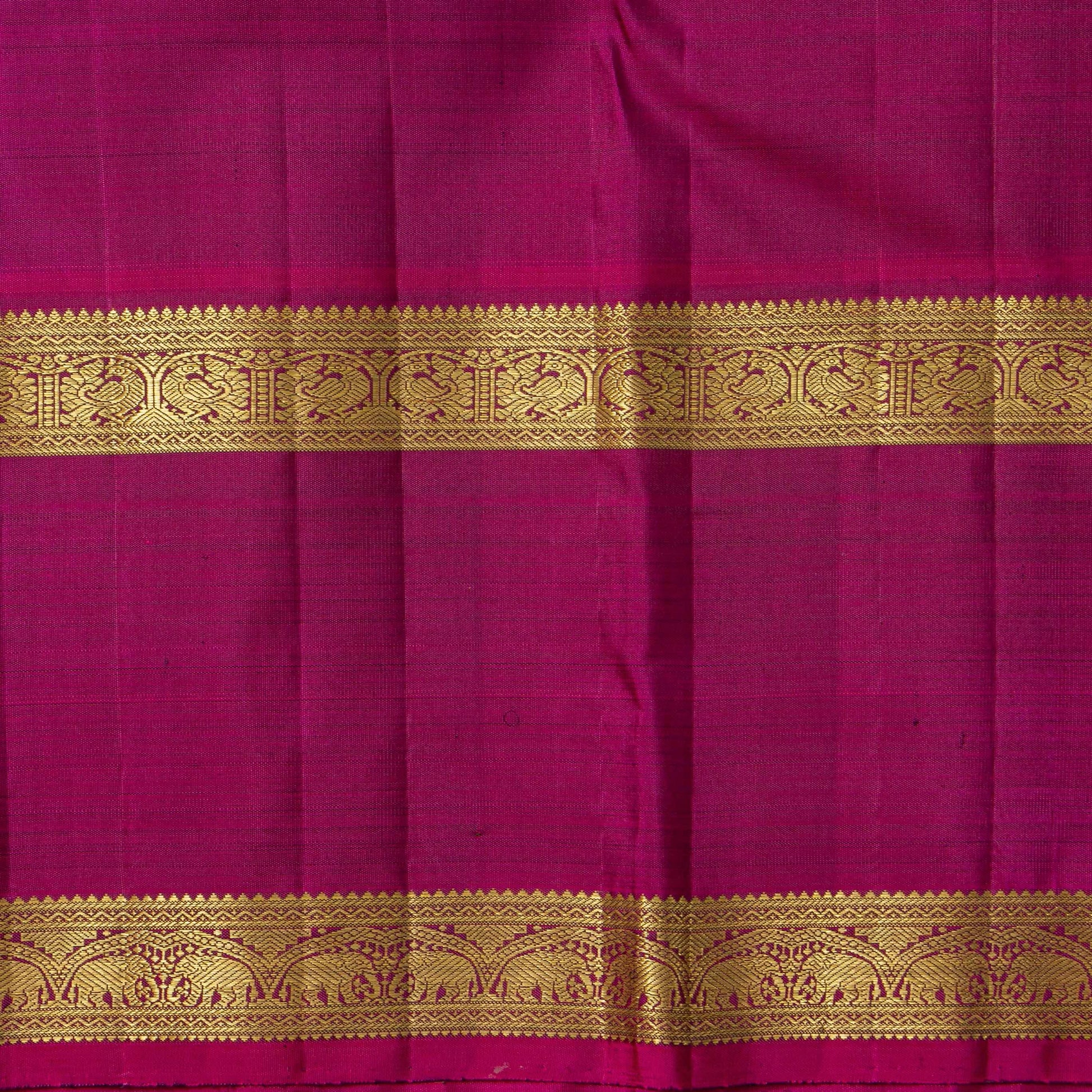 Brown And Pink Kanchipuram Silk Saree For Festive Wear PV NYC 1922 - Silk Sari - Panjavarnam PV NYC 1922