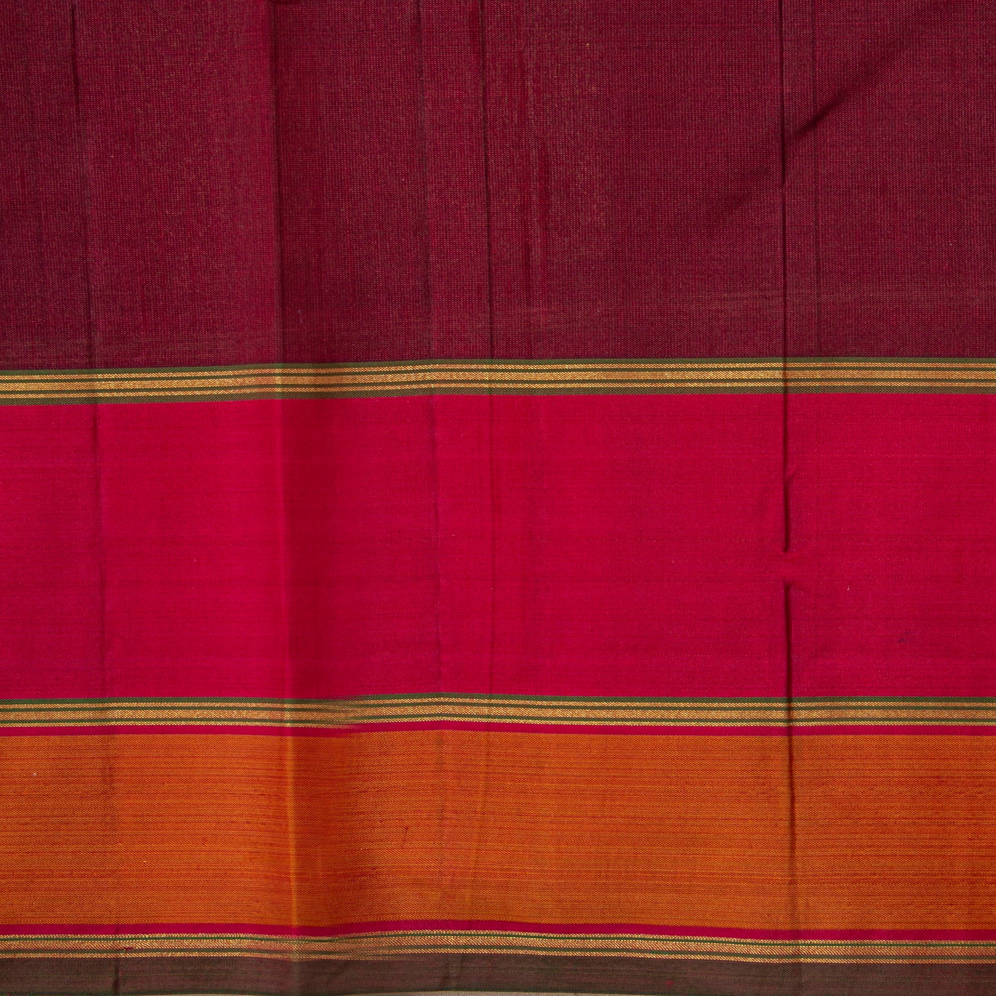 Blue And Maroon Kanchipuram Silk Saree For Festive Wear PV NYC 1820 - Silk Sari - Panjavarnam PV NYC 1820