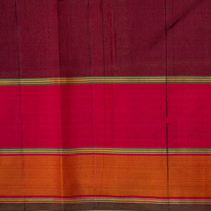 Blue And Maroon Kanchipuram Silk Saree For Festive Wear PV NYC 1820 - Silk Sari - Panjavarnam PV NYC 1820