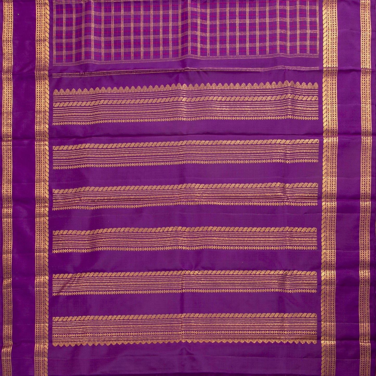Magenta Kanchipuram Silk Saree For Wedding Wear PV NYC 1771 - Silk Sari - Panjavarnam PV NYC 1771