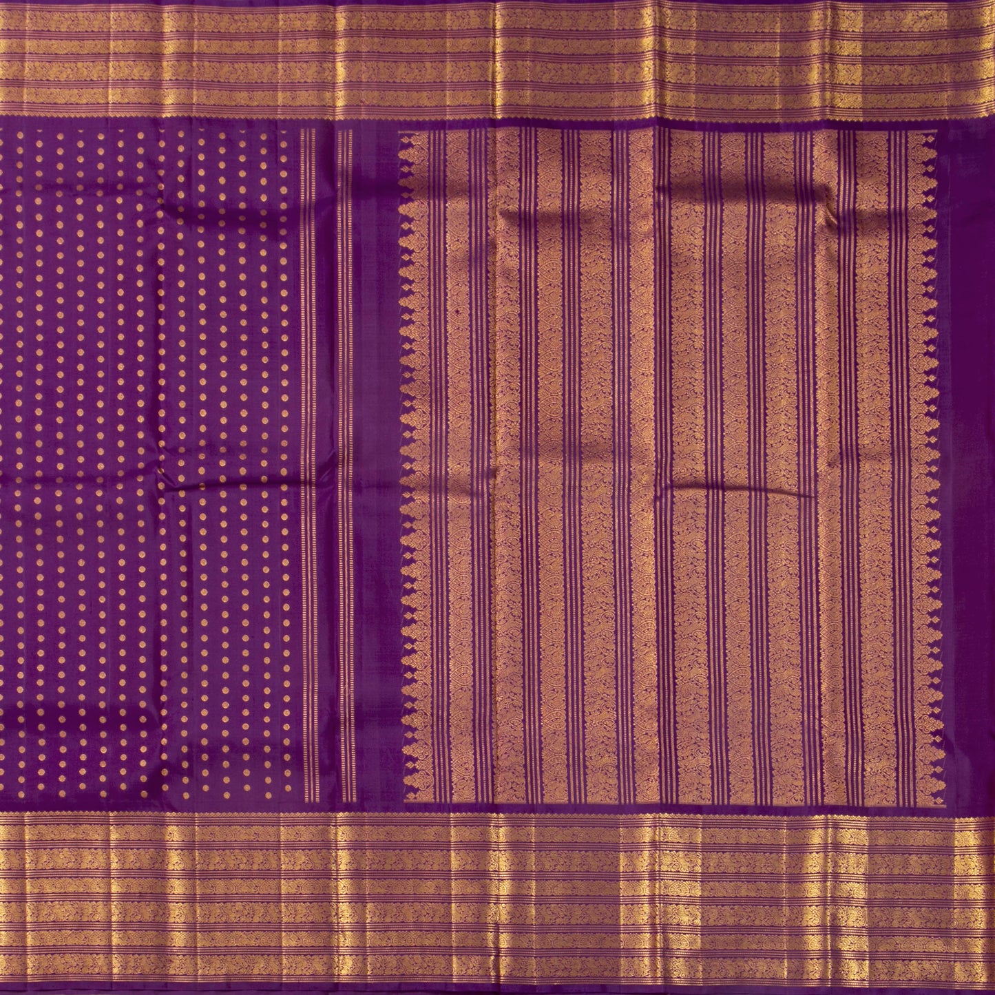 Magenta Kanchipuram Silk Saree For Festive Wear PV NYC 1788