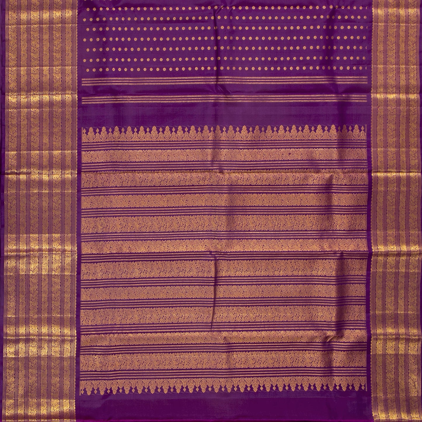 Magenta Kanchipuram Silk Saree For Festive Wear PV NYC 1788