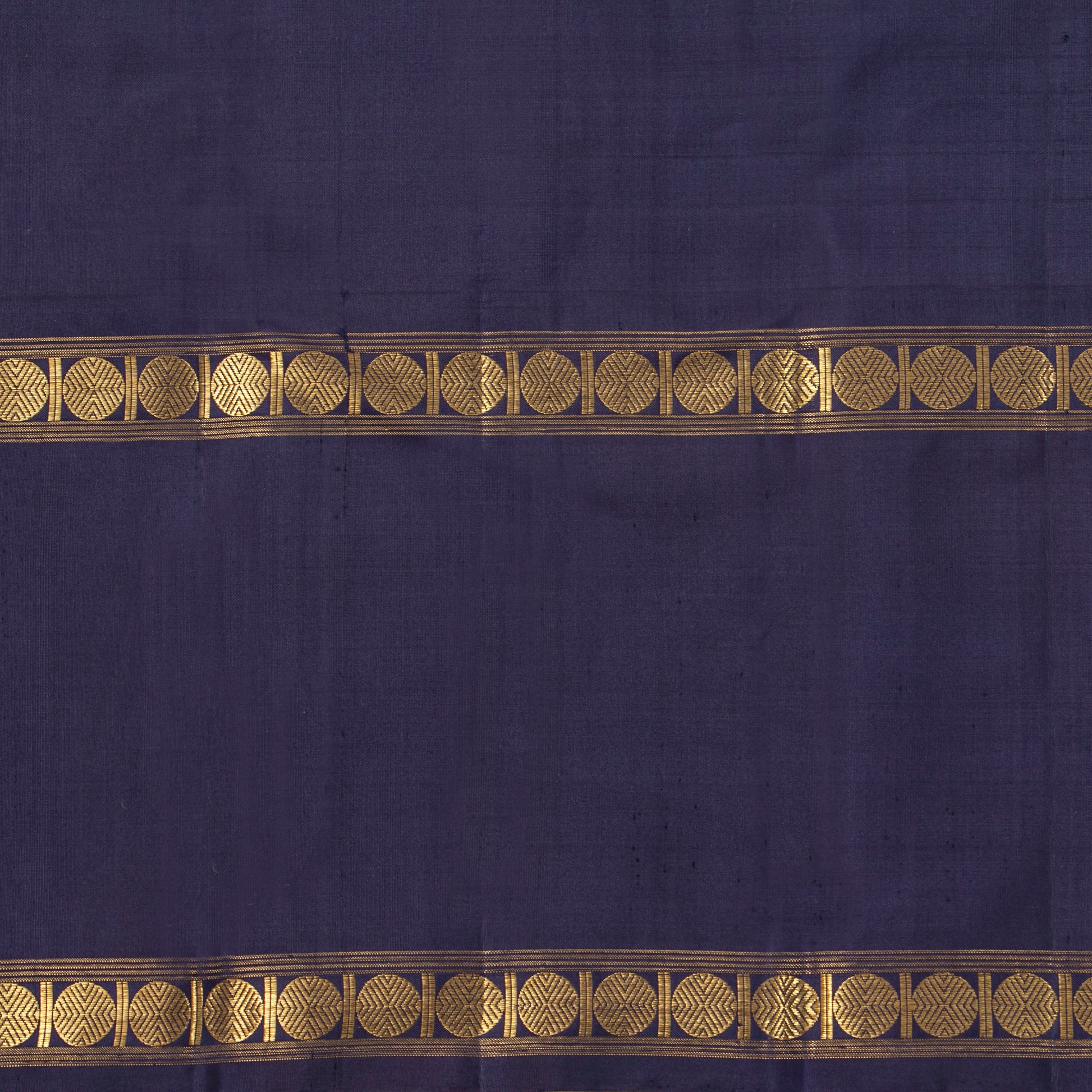 Orange And Navy Blue Kanchipuram Silk Saree For Festive Wear PV NYC 1789 - Silk Sari - Panjavarnam PV NYC 1789