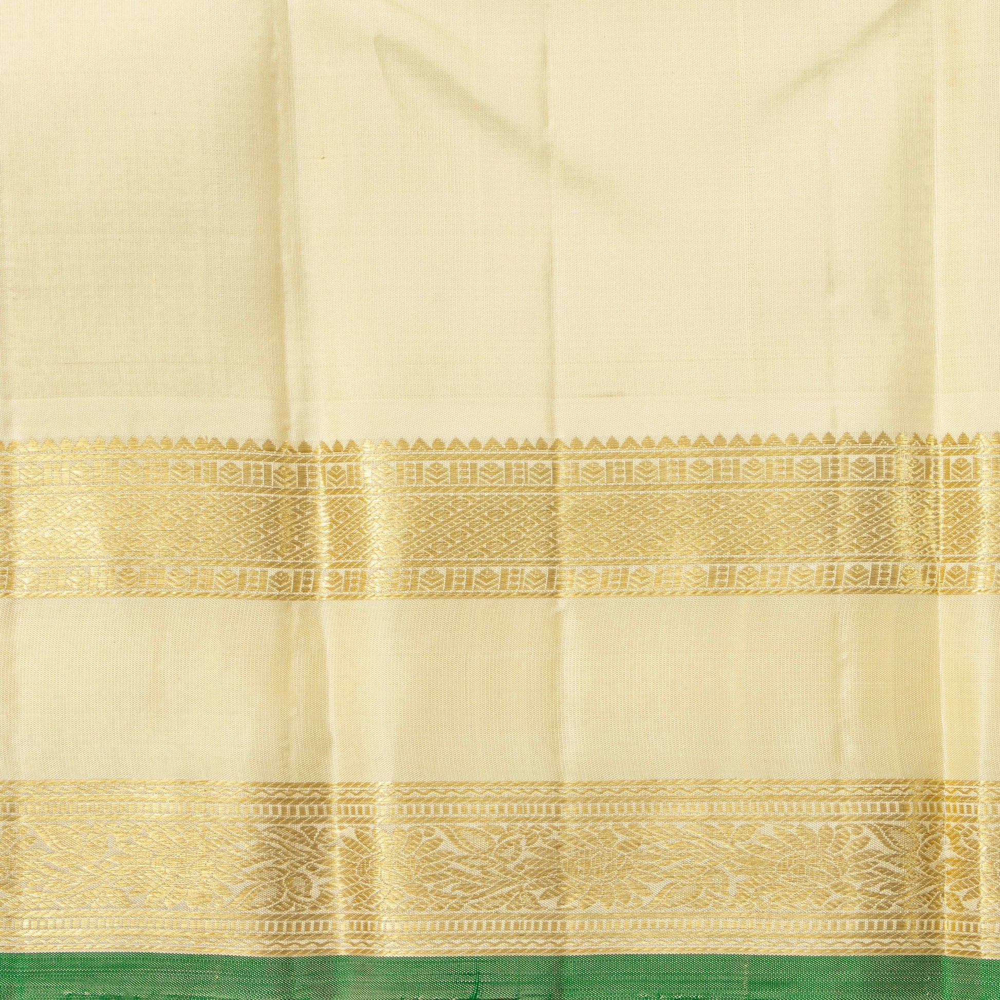 Pink And Off White Kanchipuram Silk Saree For Wedding Wear PV NYC 1794 - Silk Sari - Panjavarnam PV NYC 1794