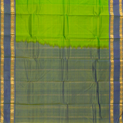 Green And Blue Kanchipuram Silk Saree For Festive Wear PV NYC 1858 - Silk Sari - Panjavarnam PV NYC 1858