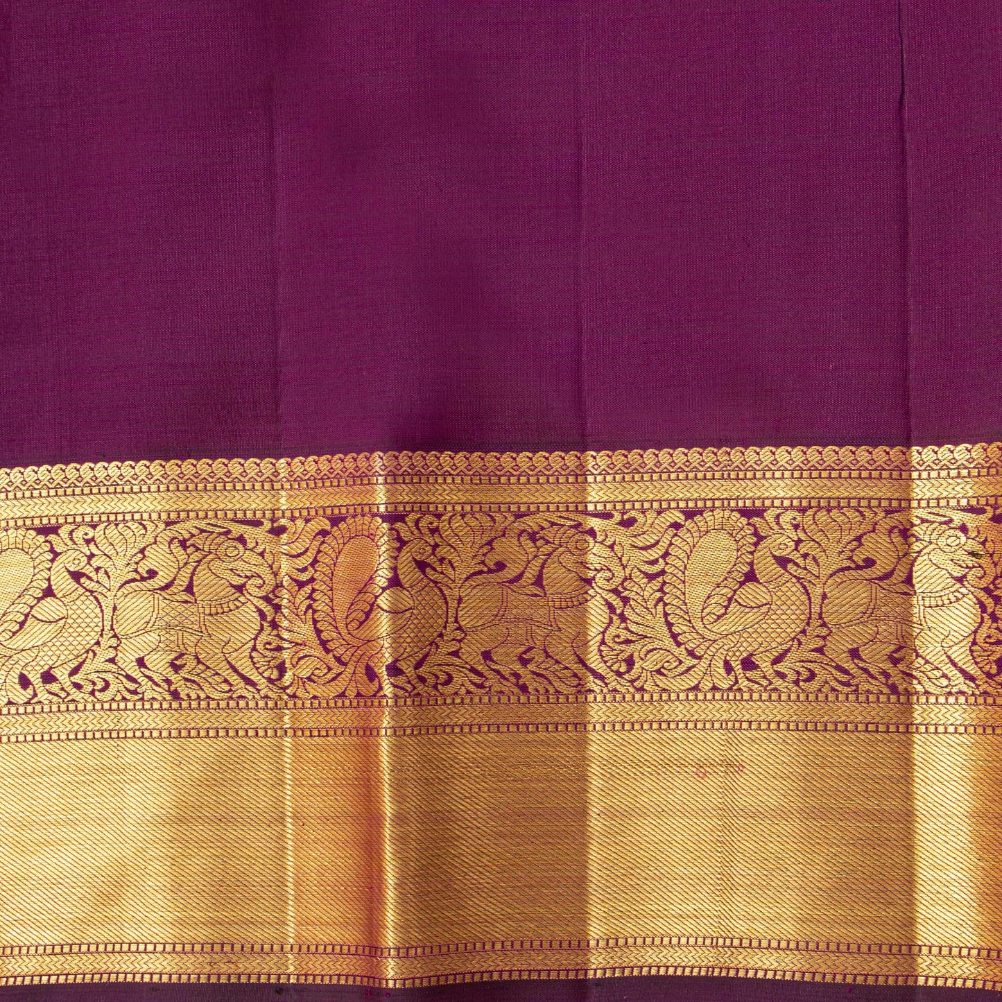 Yellow And Purple Kanchipuram Silk Saree For Wedding Wear PV NYC 1756 - Silk Sari - Panjavarnam PV NYC 1756