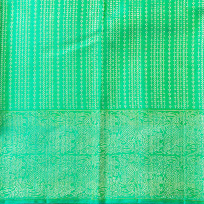 Mauve And Turquoise Kanchipuram Silk Saree With Silver Zari For Party Wear PV NYC 1752