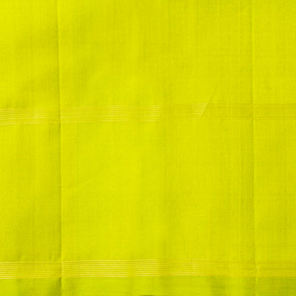 Yellow And Green Kanchipuram Silk Saree For Festive Wear PV NYC 1870